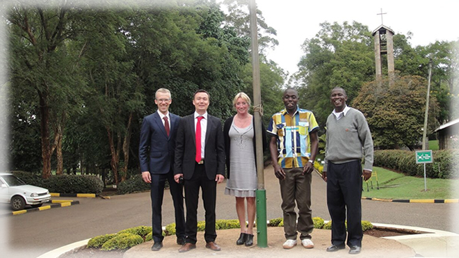 The main entrance at Alliance Girls High School, the teachers from OURE interact with the teachers from Alliance