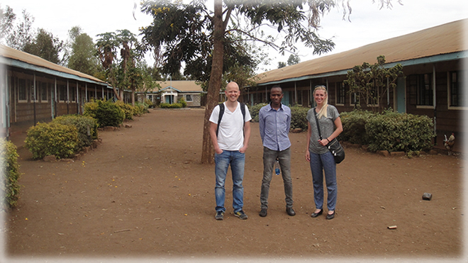 The teachers from Hollofpile Skole on their first day at Murang’a College Primary